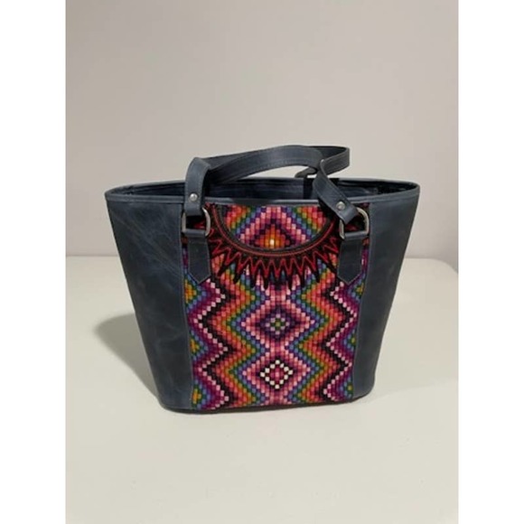 Hand Made Leather Purse, Vibrant Colors.